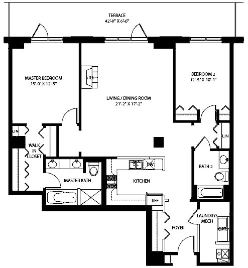 3140 N Sheffield Floorplan - 706 Tier*
